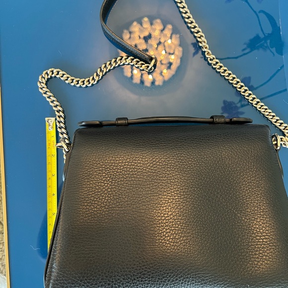 Dollar Calfskin Interlocking G Top Handle Shoulder Bag Black - Picture 9 of 10